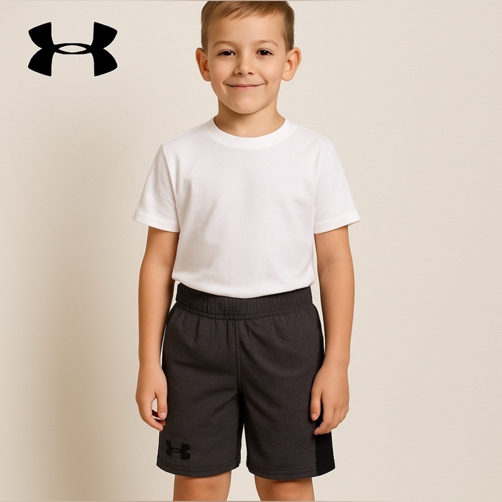 Under Armour Youth Small Black & Gray Athletic Shorts